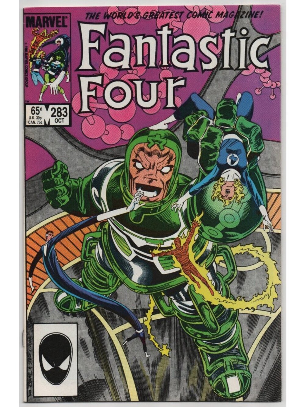 Fantastic Four 283 Marvel Comics 1985 VF 8.0 Psycho-Man John Byrne